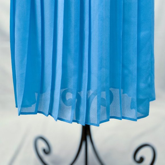 Vintage Semi Sheer Pleated Dress, Sz M/L - Picture 5 of 10